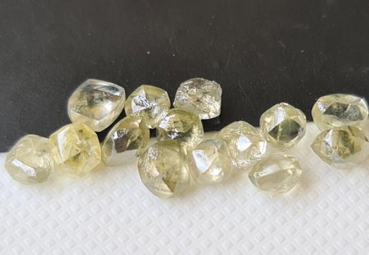 Clear Light Yellow Rough Diamond